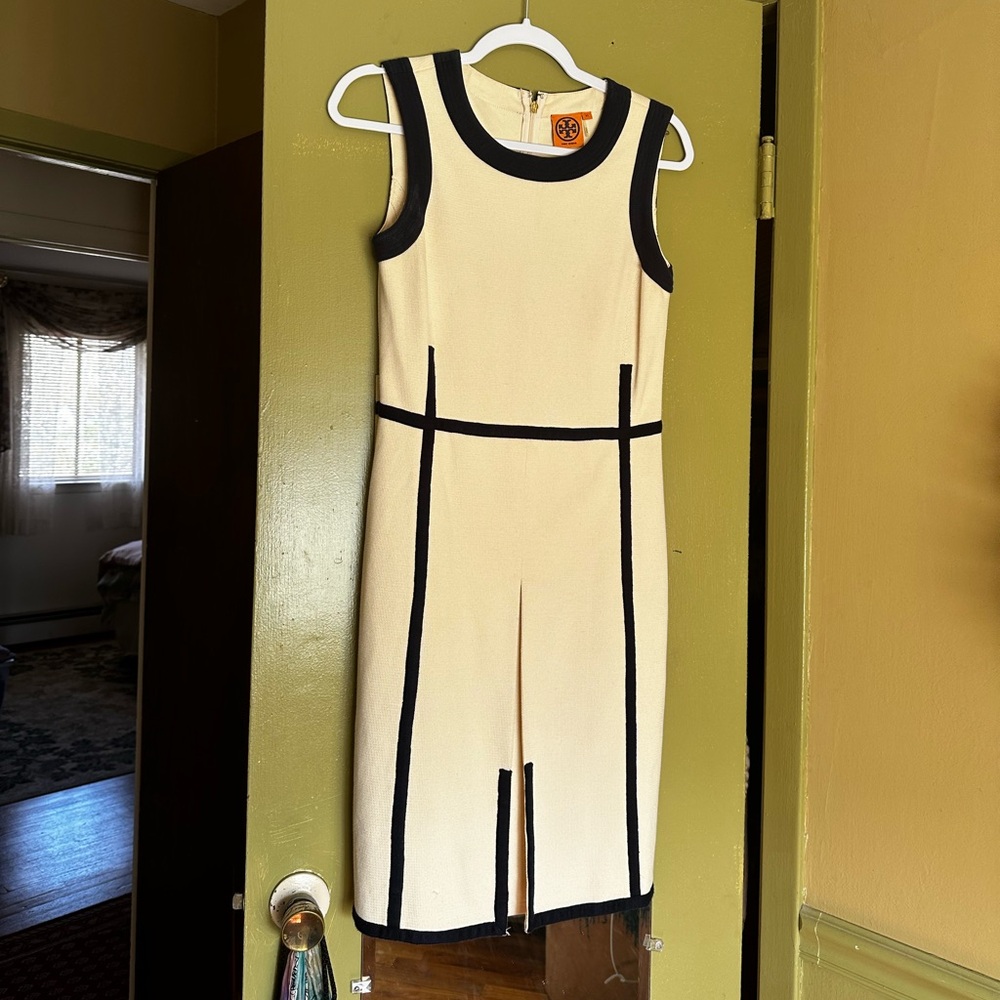 Tory Burch Addis Sleeveless Trim Knit Dress